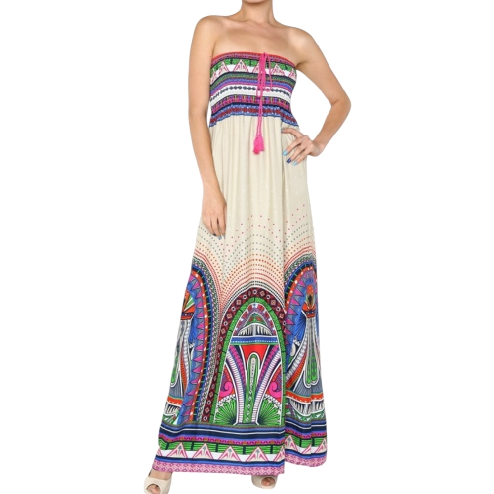 Flying Tomato Small Strapless Maxi Dress